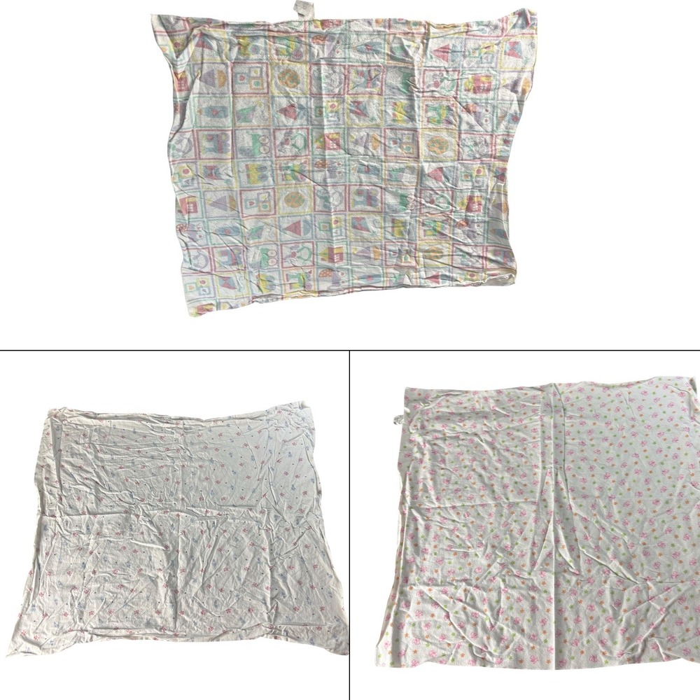 Vintage Tykes by Carters Piccolo Bambino Receiving Blankets Baby‎ Multi 3pc